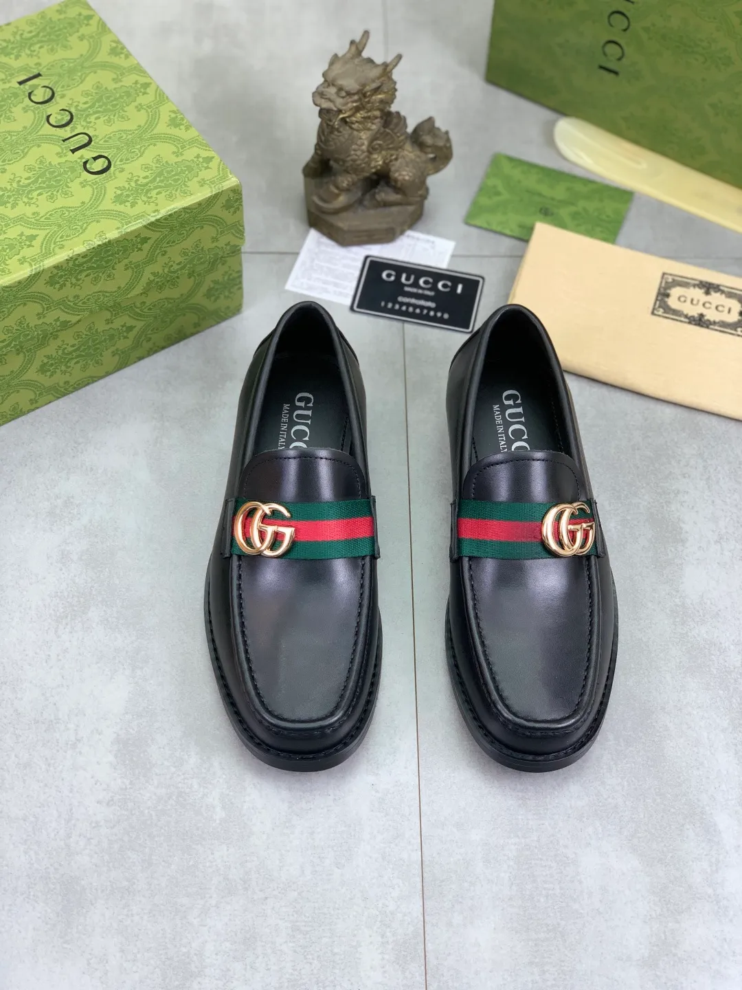 Men's men's shoes 💰P480 [New style] Water-dyed cowhide 💰💎💎💎 [Gucci] GUCCI high-end men's formal business leather shoes, original order 1:1 authentic goods! Original imported high-end open-edge beaded calfskin, original metal buckle, imported first-layer cowhide lining for feet, original outsole, men's shoe size: 38-45, 4️⃣ colors available